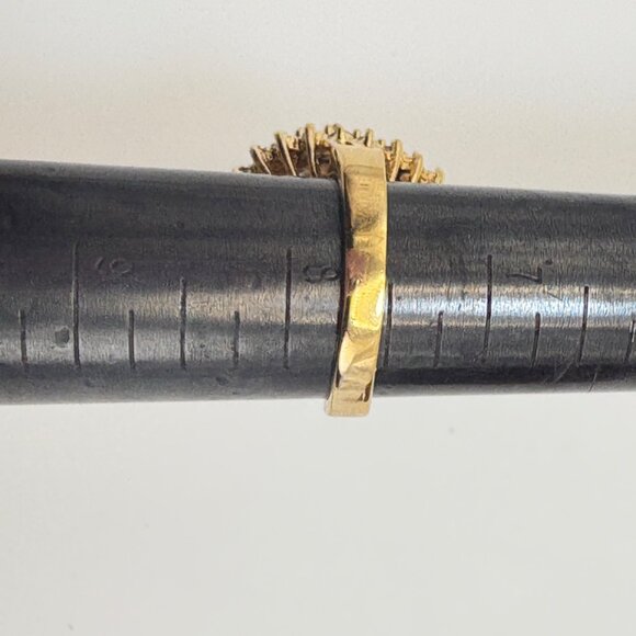 VTG 14k Gold Filled Cubic Zirconia Three Tier Cocktail Ring Size 7.75 - Picture 11 of 11